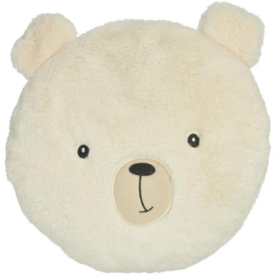 Dieren sierkussen kinderkamer - ijsbeer - wit - 30 cm - polyester