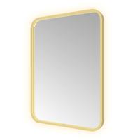 Spiegel Hotbath &MORE 80x60 cm LED-Verlichting Spiegelverwarming Rechthoek Afgerond Geborsteld Messing PVD