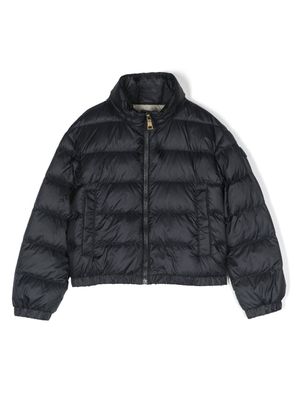 Moncler Enfant doudoune à logo imprimé - Bleu