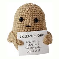 Gebreide Aardappel met Positieve Spreuk: Voel de Positiviteit! - Spirituele beelden - Spiritueelboek.nl