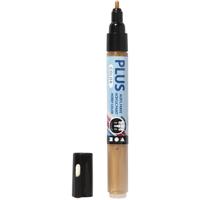 Plus Color marker, l: 14,5 cm, lijndikte 1-2 mm, goud, 5,5 ml, 1 stuk
