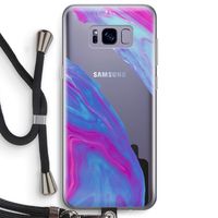 Zweverige regenboog: Samsung Galaxy S8 Plus Transparant Hoesje met koord