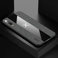 Voor Xiaomi mi CC9e XINLI stiksels doek textuur schokbestendig TPU beschermhoes (grijs)