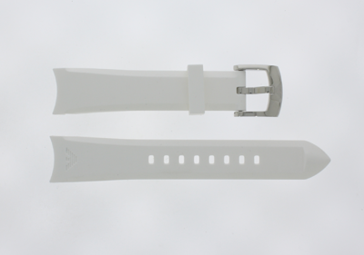 Horlogeband Armani AR1433 Silicoon Wit 18mm