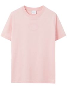 Burberry t-shirt en coton biologique à broderies - Rose