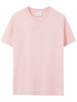 Burberry t-shirt en coton biologique à broderies - Rose