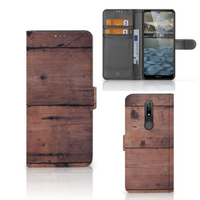 Nokia 2.4 Book Style Case Old Wood