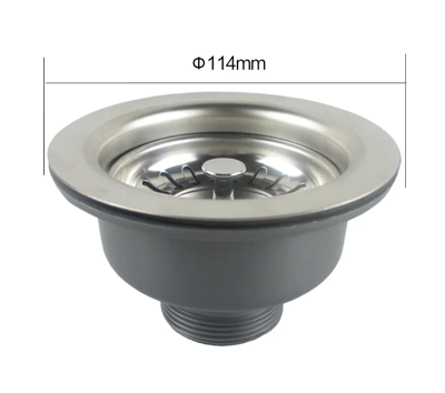 Talea RVS Gootsteenafvoer met Zeef - 114mm/110mm Pop-up Afvoerset