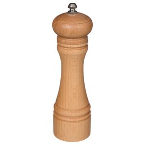 Pepermolen/zoutmolen hout beige 22 cm