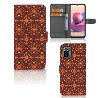 Xiaomi Redmi Note 10S | 10 4G | Poco M5s Telefoon Hoesje Batik Brown - thumbnail