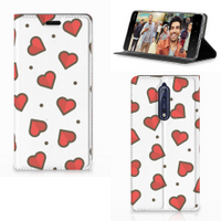 Nokia 8 Hoesje met Magneet Hearts - thumbnail