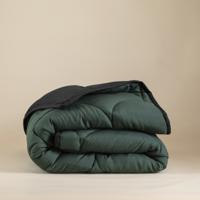Dekbed Lazy & Dekbedovertrek in 1 Double Face Zwart / Donkergroen - Easy - zonder overtrek - 240x200 cm (Lits-Jumeaux) - Sleeptime - 300 gram per m²