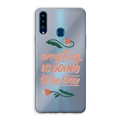 Optimistic flower girl: Samsung Galaxy A20s Transparant Hoesje