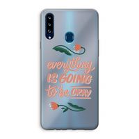 Optimistic flower girl: Samsung Galaxy A20s Transparant Hoesje