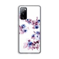 Waterverf bloemen: Samsung Galaxy S20 FE / S20 FE 5G Transparant Hoesje
