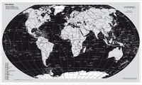 Wereldkaart The World Zilvereditie 63 x 96 cm | Stiefel - thumbnail