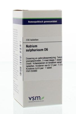 VSM Natrium sulphuricum D6 (200 tab)
