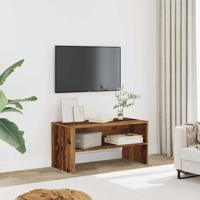 Tv-meubel 80x40x40 cm bewerkt hout oud houtkleurig