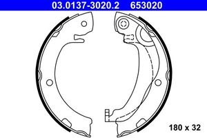 Remschoenset, parkeerrem 03013730202