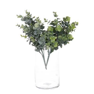 Bellatio Design Kunstplant takken Eucalyptus Cinera - 2x - 32 cm - bosje/bundel - bladgroen stelen