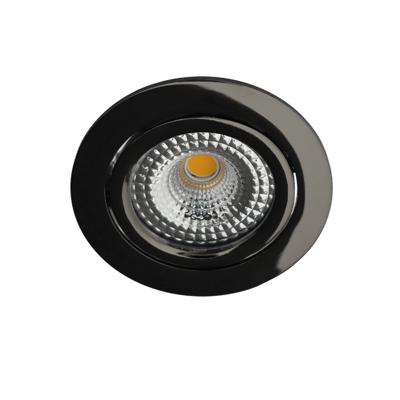 Bella Ondiepe LED spot kantelbaar 5Watt rond GUNMETAL dimbaar - interne driver