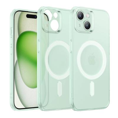 iPhone 15 Zero Clear Case (HaloLock) - Frosted Green