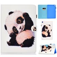 Gekleurde tekening patroon horizontale Flip PU lederen draagtas met houder & kaartsleuven voor Galaxy tab A 10 1 (2019)/T510/T515 (Beckoning Panda)