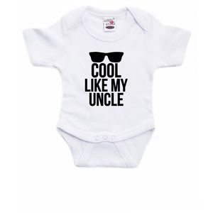 Cool like my uncle cadeau baby oom rompertje wit jongen/meisje