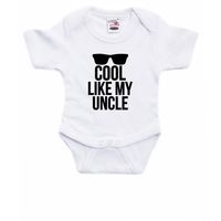 Cool like my uncle cadeau baby oom rompertje wit jongen/meisje - thumbnail