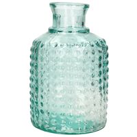 Atmosphera bloemenvaas Apotheker Fles model - transparant - 3D glas - H20 x D12 cm - thumbnail