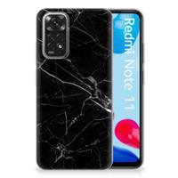 Xiaomi Redmi 10 | Redmi Note 11 4G | TPU | Siliconen hoesje | Marmer Zwart - Origineel Cadeau Vader