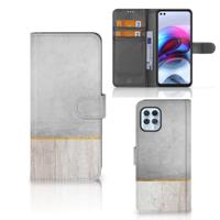 Motorola Moto G100 | Book Style Case | Wood Concrete