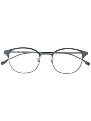 BOSS lunettes de soleil à monture ronde - Bleu