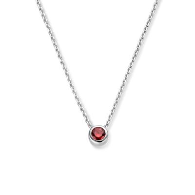 925 Zilveren Collier Januari Zirkonia Geboortesteen 41+4cm