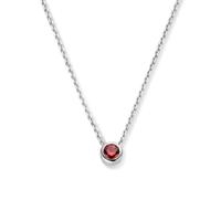 925 Zilveren Collier Januari Zirkonia Geboortesteen 41+4cm