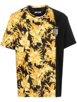 Just Cavalli t-shirt à fleurs - Noir