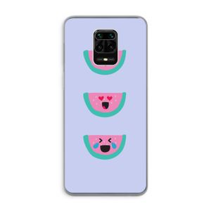 Smiley watermeloen: Xiaomi Redmi Note 9 Pro Transparant Hoesje