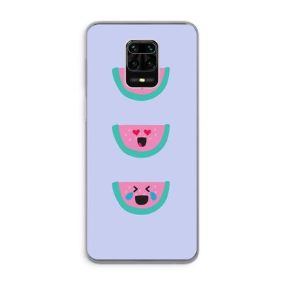 Smiley watermeloen: Xiaomi Redmi Note 9 Pro Transparant Hoesje