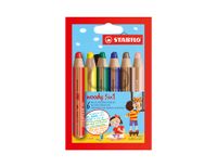 Stabilo woody 3in1 kleurpotloden - 6 kleuren