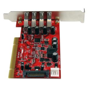 StarTech.com 4-poorts PCI SuperSpeed USB 3.0-adapterkaart met SATA-/SP4-voeding