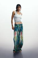 spijkerbroek wide leg splatter - BLUE - 34