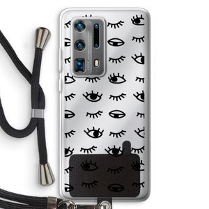 Eye pattern #2: Huawei P40 Pro Plus Transparant Hoesje met koord