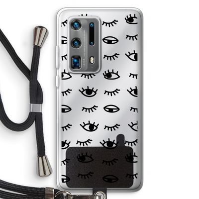 Eye pattern #2: Huawei P40 Pro Plus Transparant Hoesje met koord