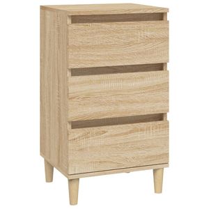 vidaXL Nachtkastje 40x35x70 cm bewerkt hout sonoma eikenkleurig