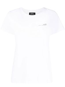 A.P.C. t-shirt à logo imprimé - Blanc