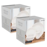 Servies set - 32-delig - wit - porselein - dinerservies - tafelservies - 8 personen