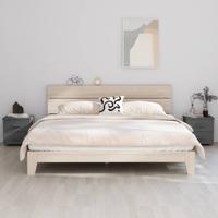 Nachtkastjes HAMAR 2 st 40x35x44,5 cm grenenhout donkergrijs