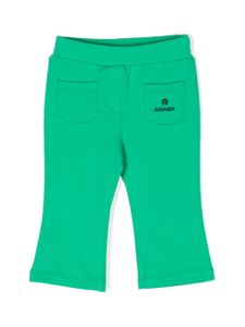 Aigner Kids legging à logo brodé - Vert