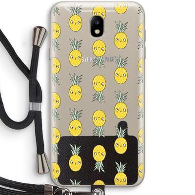 Ananas: Samsung Galaxy J7 (2017) Transparant Hoesje met koord
