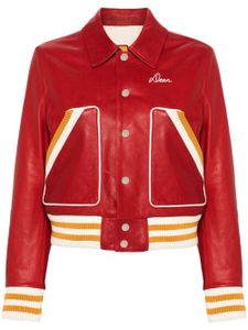 DSQUARED2 veste bomber Varsity en cuir - Rouge